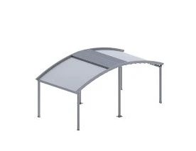 Pergola sa PVC platnom, dvostrana lučna konstrukcija