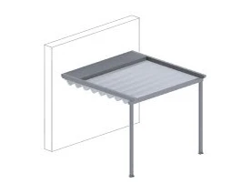 Pergola sa PVC platnom, ravna konstrukcija